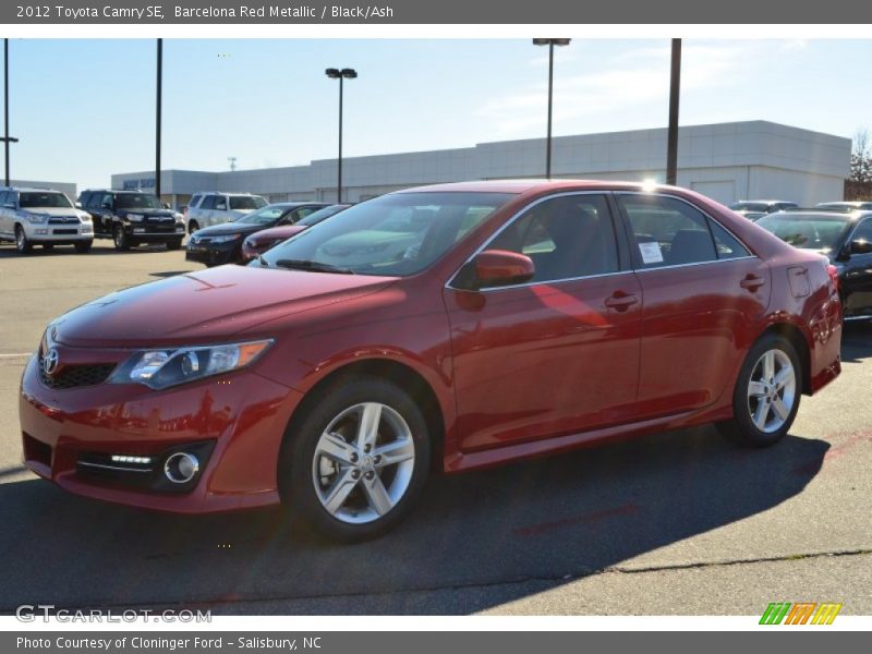 Barcelona Red Metallic / Black/Ash 2012 Toyota Camry SE