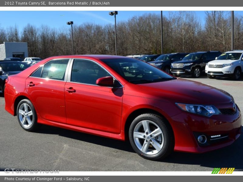 Barcelona Red Metallic / Black/Ash 2012 Toyota Camry SE