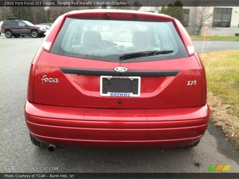Sangria Red Metallic / Medium Graphite 2003 Ford Focus ZX3 Coupe