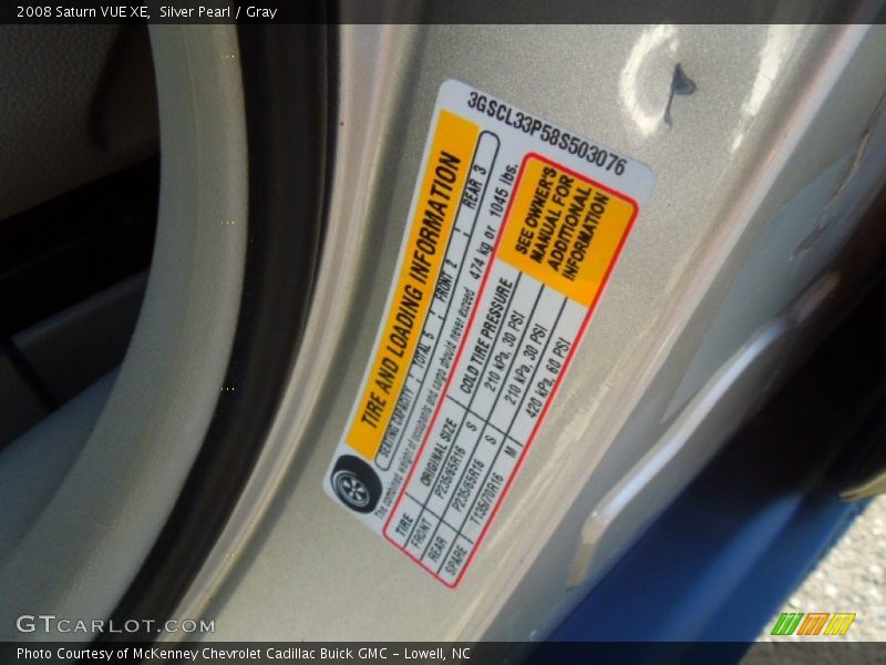 Silver Pearl / Gray 2008 Saturn VUE XE