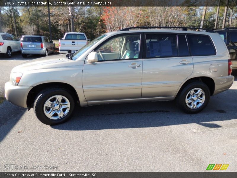 Sonora Gold Metallic / Ivory Beige 2006 Toyota Highlander I4