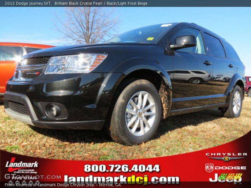 Brilliant Black Crystal Pearl / Black/Light Frost Beige 2013 Dodge Journey SXT