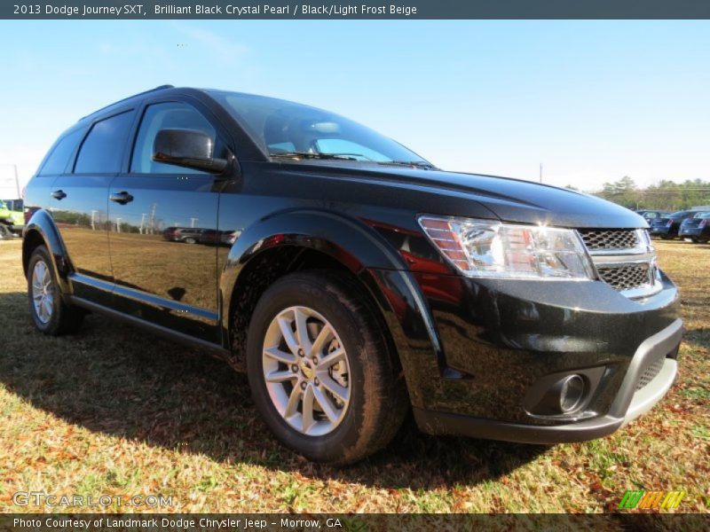 Brilliant Black Crystal Pearl / Black/Light Frost Beige 2013 Dodge Journey SXT