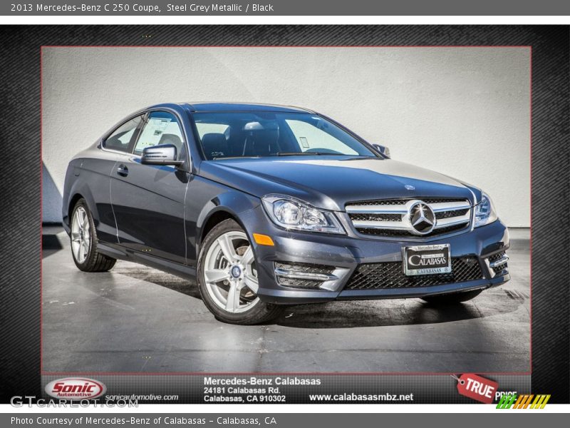 Steel Grey Metallic / Black 2013 Mercedes-Benz C 250 Coupe