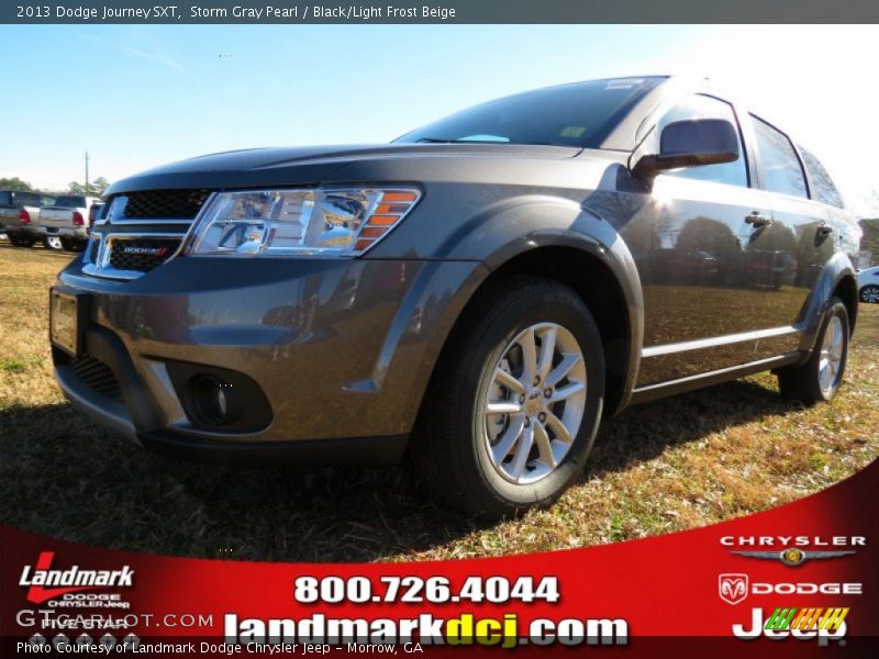 Storm Gray Pearl / Black/Light Frost Beige 2013 Dodge Journey SXT