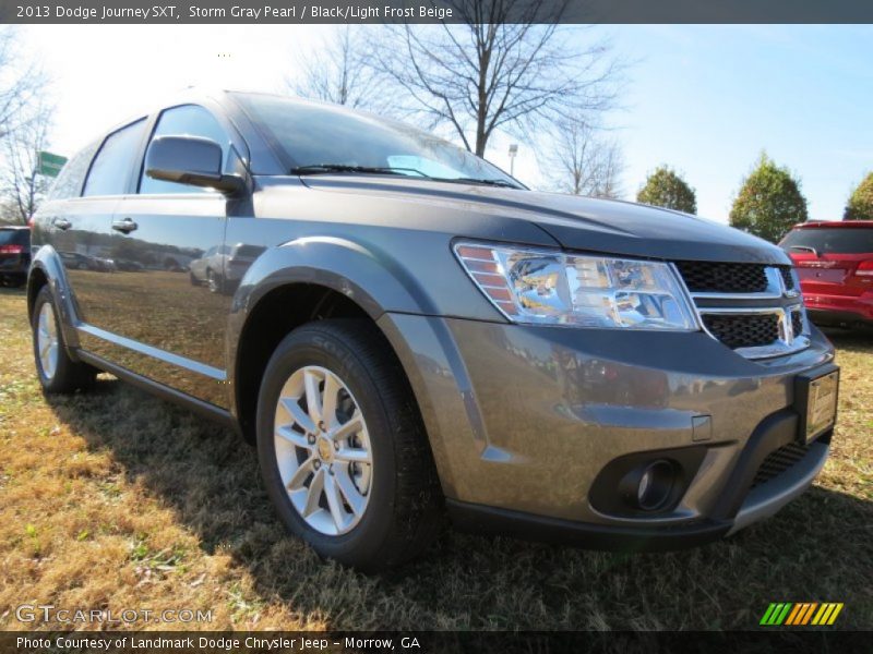 Storm Gray Pearl / Black/Light Frost Beige 2013 Dodge Journey SXT