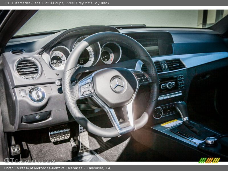 Steel Grey Metallic / Black 2013 Mercedes-Benz C 250 Coupe
