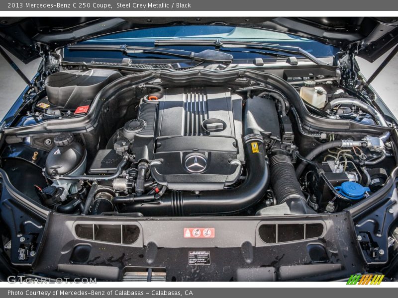 Steel Grey Metallic / Black 2013 Mercedes-Benz C 250 Coupe