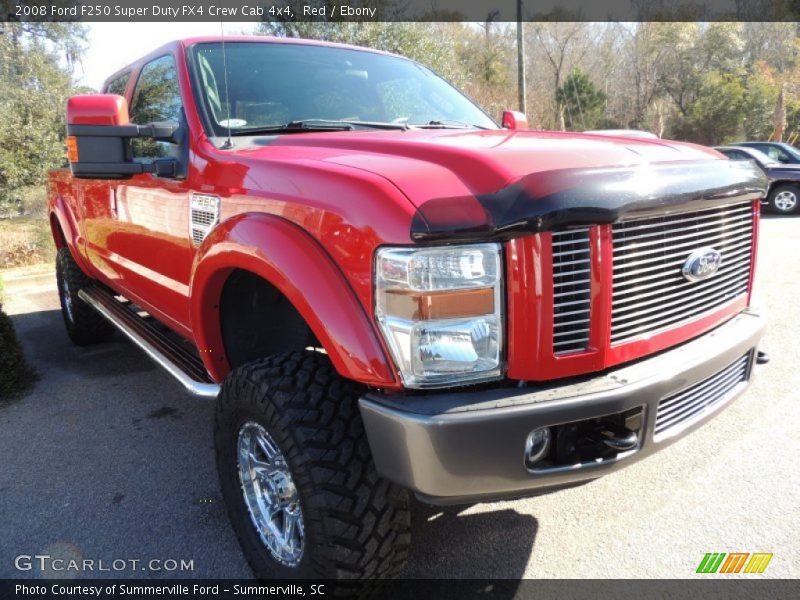 Red / Ebony 2008 Ford F250 Super Duty FX4 Crew Cab 4x4