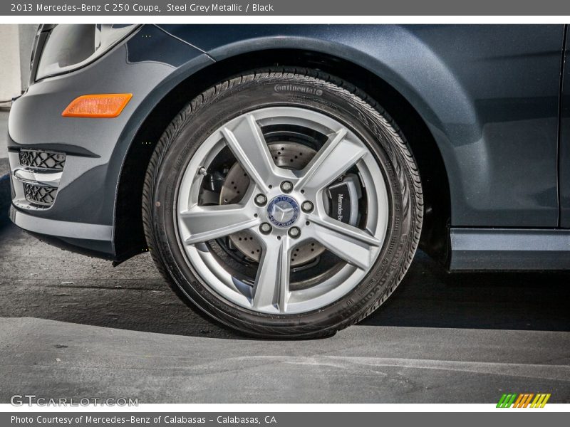 Steel Grey Metallic / Black 2013 Mercedes-Benz C 250 Coupe