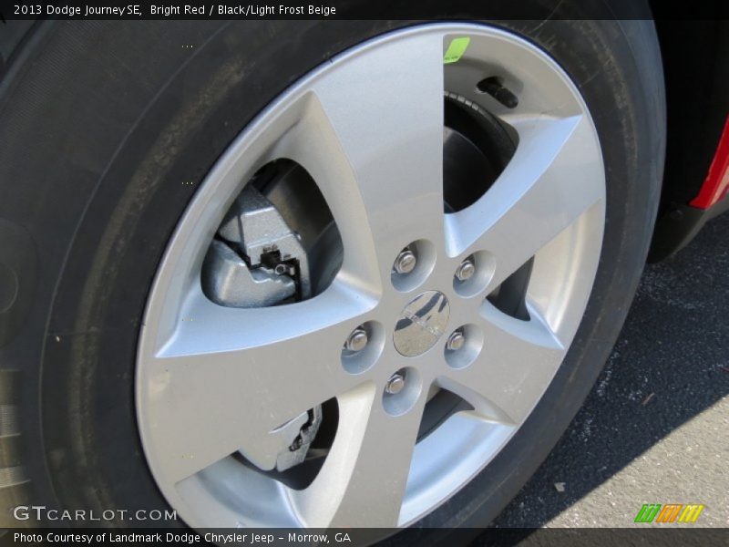 Bright Red / Black/Light Frost Beige 2013 Dodge Journey SE