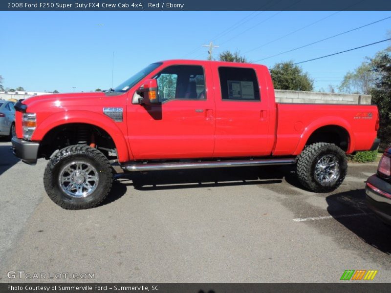 Red / Ebony 2008 Ford F250 Super Duty FX4 Crew Cab 4x4