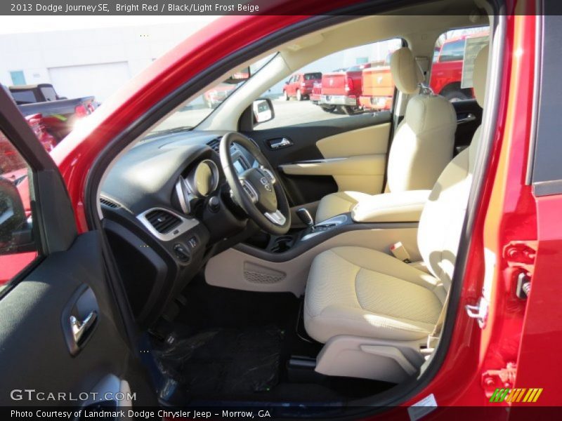 Bright Red / Black/Light Frost Beige 2013 Dodge Journey SE