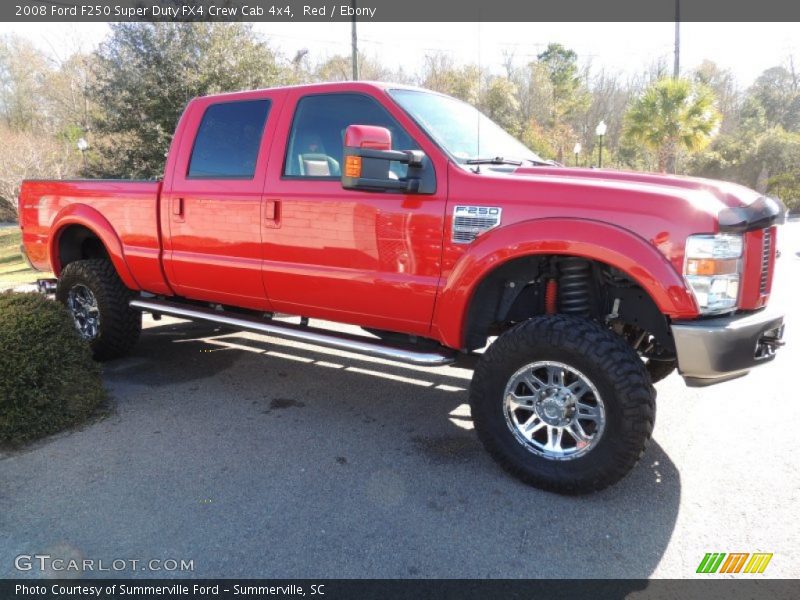 Red / Ebony 2008 Ford F250 Super Duty FX4 Crew Cab 4x4