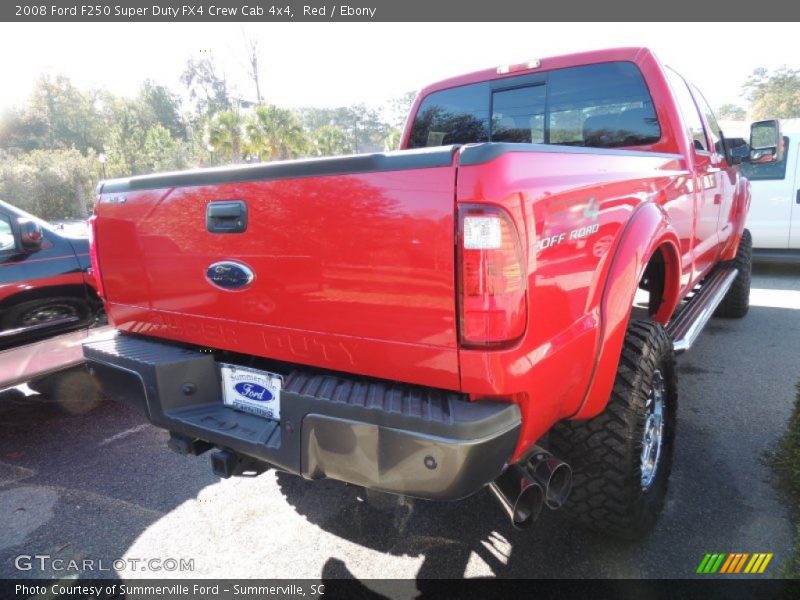 Red / Ebony 2008 Ford F250 Super Duty FX4 Crew Cab 4x4
