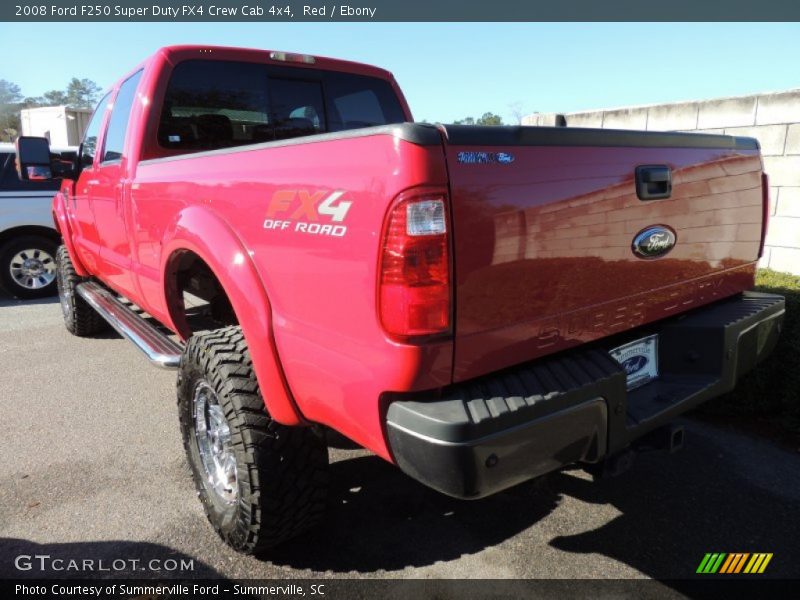 Red / Ebony 2008 Ford F250 Super Duty FX4 Crew Cab 4x4