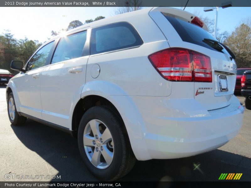 White / Black 2013 Dodge Journey American Value Package