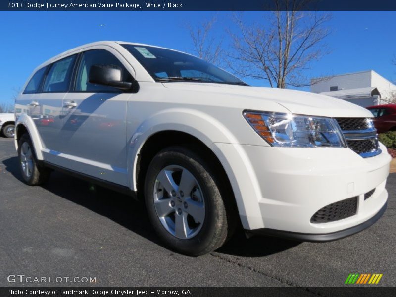 White / Black 2013 Dodge Journey American Value Package