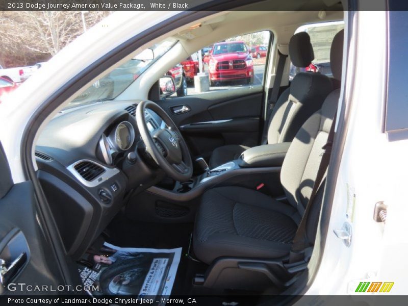 White / Black 2013 Dodge Journey American Value Package