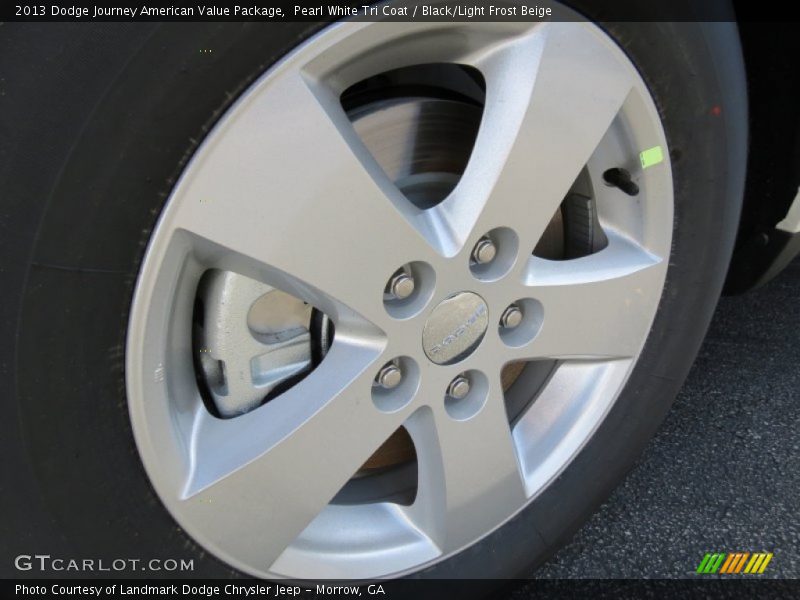 Pearl White Tri Coat / Black/Light Frost Beige 2013 Dodge Journey American Value Package