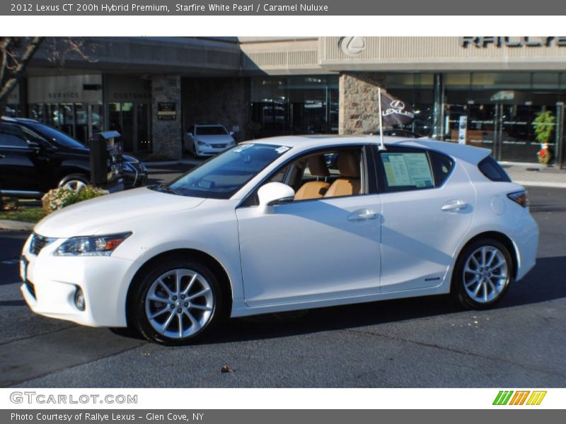 Starfire White Pearl / Caramel Nuluxe 2012 Lexus CT 200h Hybrid Premium