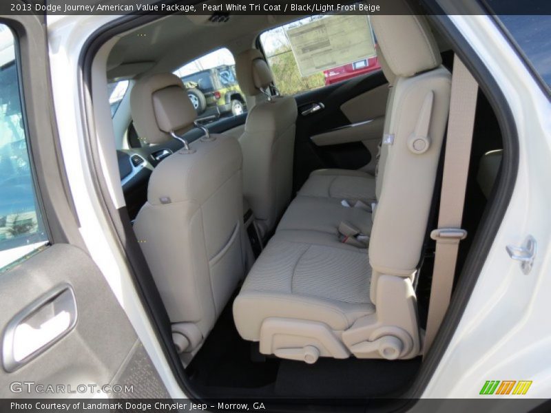 Pearl White Tri Coat / Black/Light Frost Beige 2013 Dodge Journey American Value Package