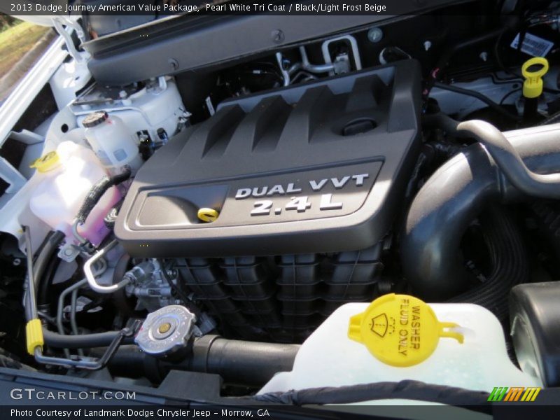 Pearl White Tri Coat / Black/Light Frost Beige 2013 Dodge Journey American Value Package