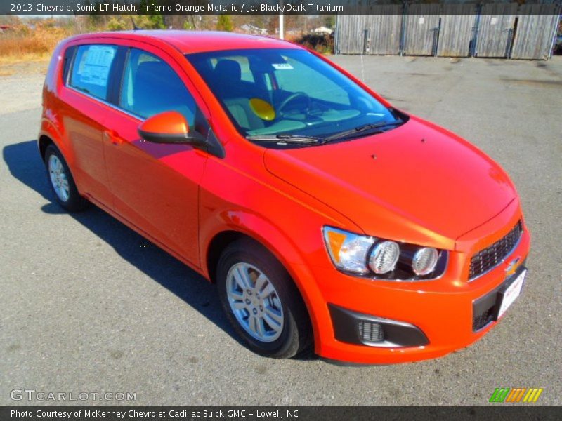 Inferno Orange Metallic / Jet Black/Dark Titanium 2013 Chevrolet Sonic LT Hatch