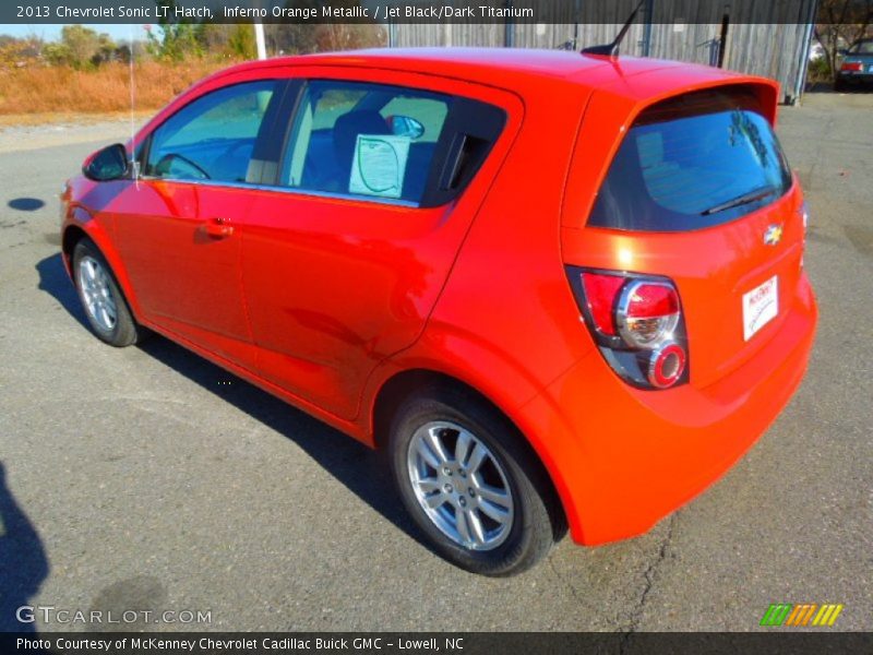 Inferno Orange Metallic / Jet Black/Dark Titanium 2013 Chevrolet Sonic LT Hatch