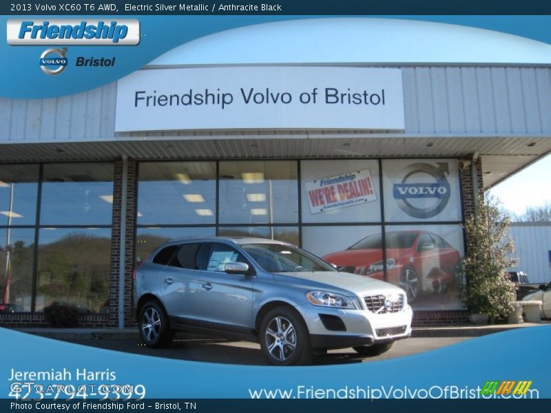 Electric Silver Metallic / Anthracite Black 2013 Volvo XC60 T6 AWD