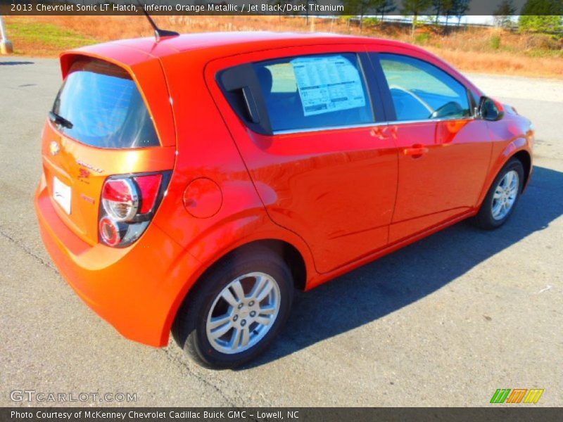 Inferno Orange Metallic / Jet Black/Dark Titanium 2013 Chevrolet Sonic LT Hatch