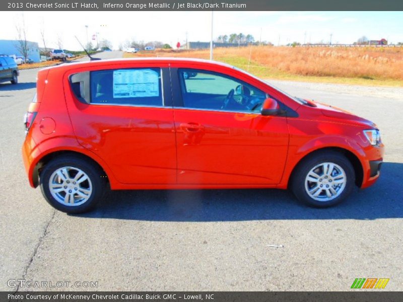Inferno Orange Metallic / Jet Black/Dark Titanium 2013 Chevrolet Sonic LT Hatch