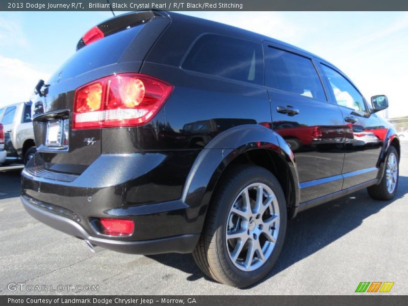 Brilliant Black Crystal Pearl / R/T Black/Red Stitching 2013 Dodge Journey R/T