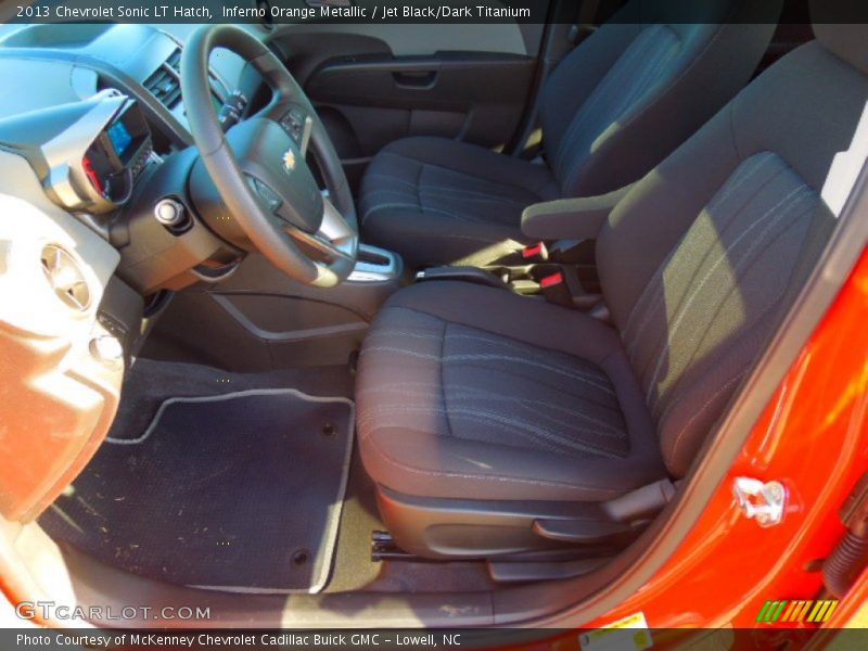 Inferno Orange Metallic / Jet Black/Dark Titanium 2013 Chevrolet Sonic LT Hatch
