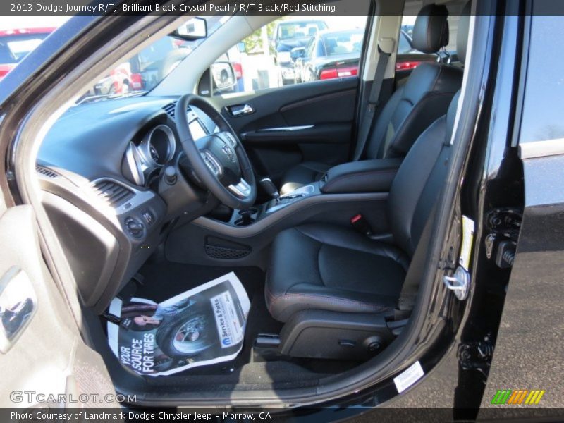 Brilliant Black Crystal Pearl / R/T Black/Red Stitching 2013 Dodge Journey R/T