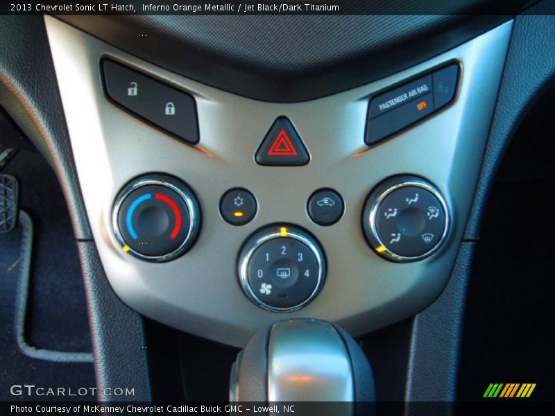 Inferno Orange Metallic / Jet Black/Dark Titanium 2013 Chevrolet Sonic LT Hatch