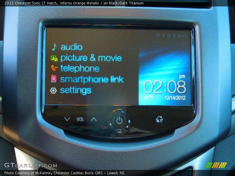 Inferno Orange Metallic / Jet Black/Dark Titanium 2013 Chevrolet Sonic LT Hatch
