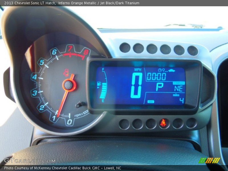 Inferno Orange Metallic / Jet Black/Dark Titanium 2013 Chevrolet Sonic LT Hatch