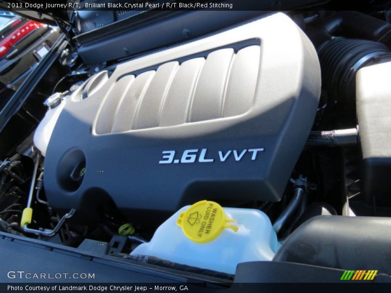 Brilliant Black Crystal Pearl / R/T Black/Red Stitching 2013 Dodge Journey R/T