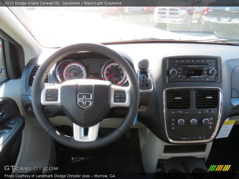 Sandstone / Black/Light Graystone 2013 Dodge Grand Caravan SE