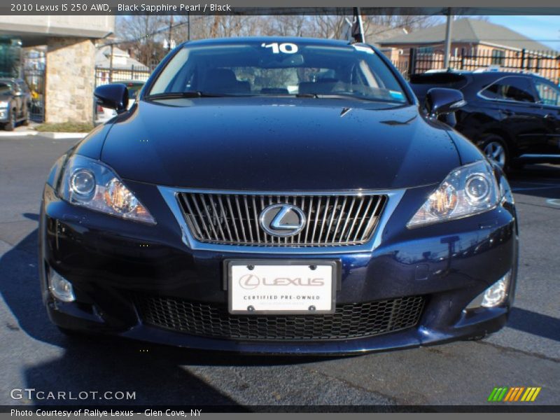 Black Sapphire Pearl / Black 2010 Lexus IS 250 AWD