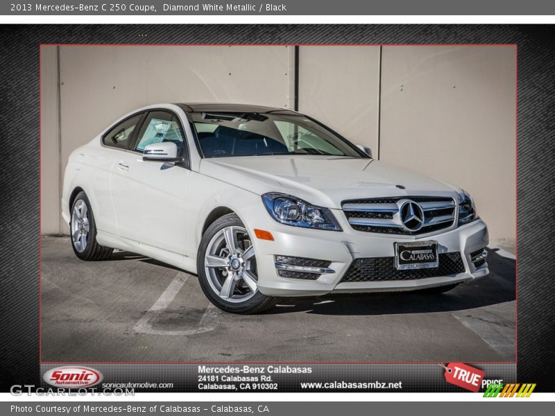 Diamond White Metallic / Black 2013 Mercedes-Benz C 250 Coupe