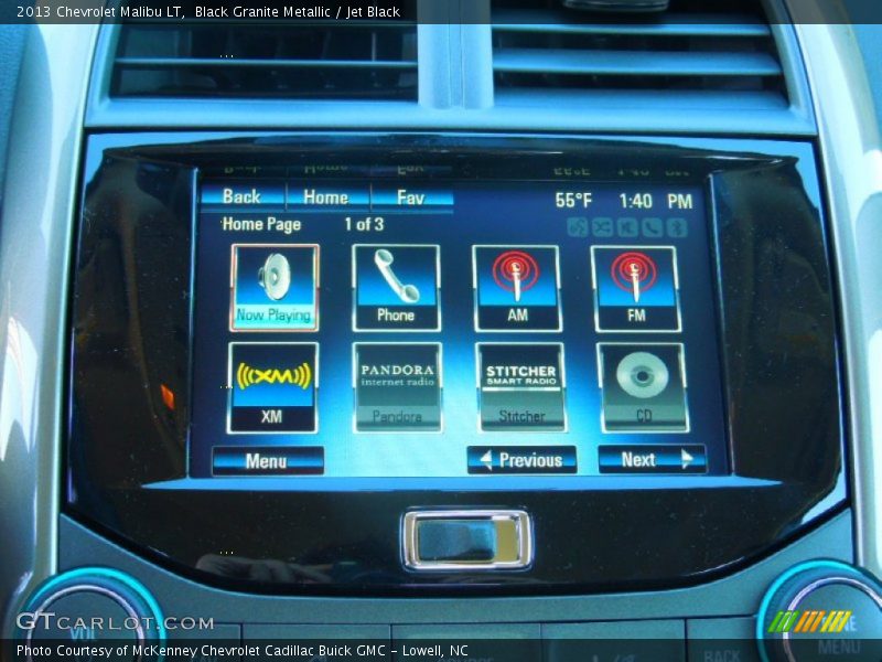 Black Granite Metallic / Jet Black 2013 Chevrolet Malibu LT
