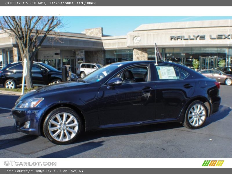 Black Sapphire Pearl / Black 2010 Lexus IS 250 AWD
