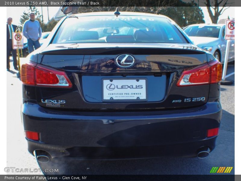 Black Sapphire Pearl / Black 2010 Lexus IS 250 AWD