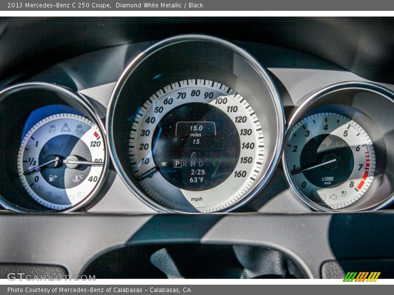 Diamond White Metallic / Black 2013 Mercedes-Benz C 250 Coupe