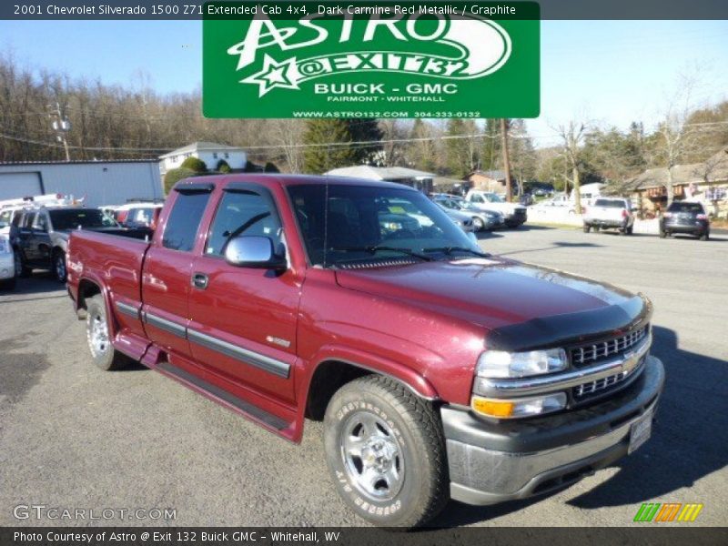 Dark Carmine Red Metallic / Graphite 2001 Chevrolet Silverado 1500 Z71 Extended Cab 4x4