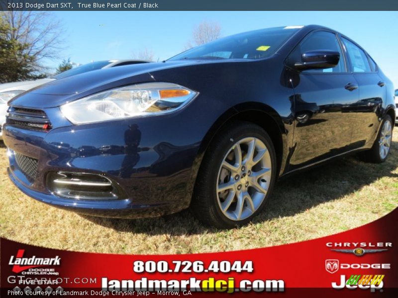 True Blue Pearl Coat / Black 2013 Dodge Dart SXT