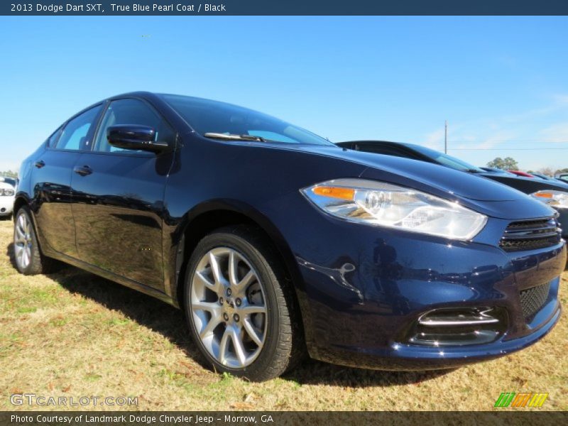 True Blue Pearl Coat / Black 2013 Dodge Dart SXT