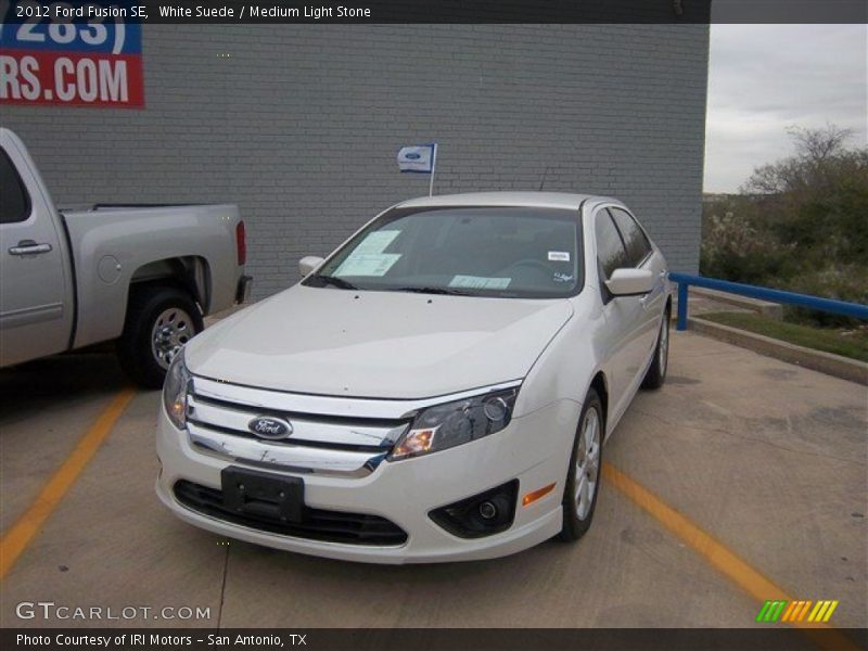 White Suede / Medium Light Stone 2012 Ford Fusion SE